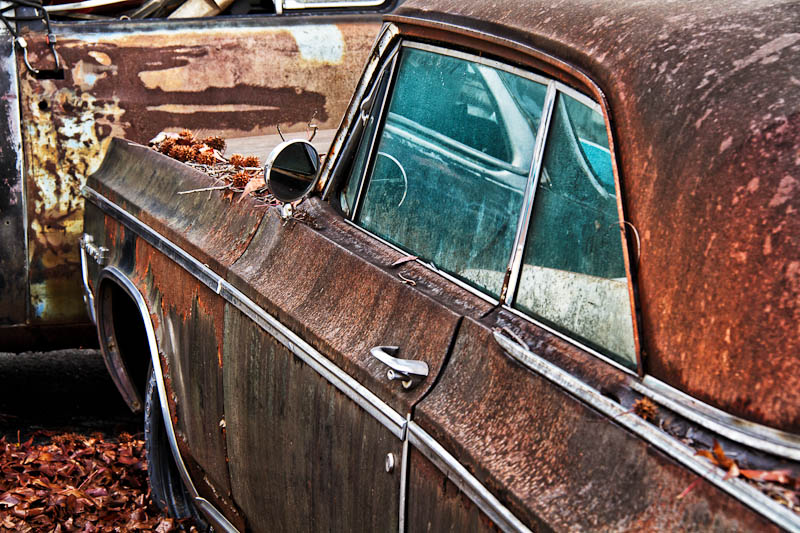 Vintage car reflection