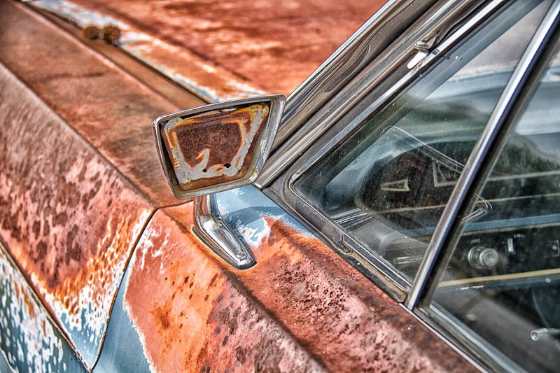 Vintage car side mirror