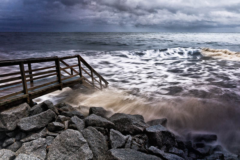 Stormy beach at Jekyll Island