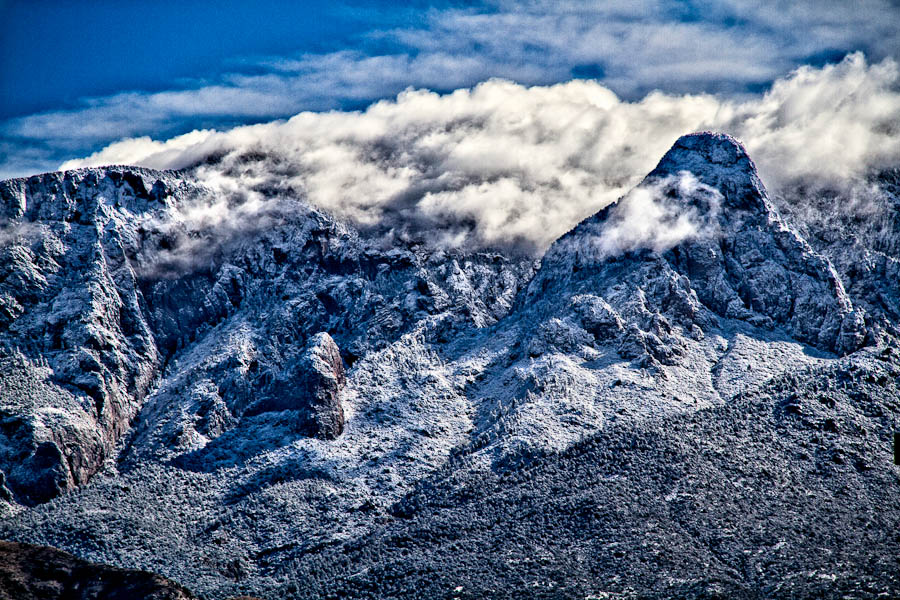 Snow caps in Albuquerque, NM