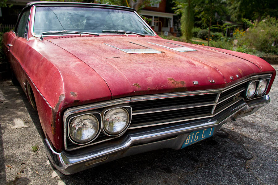 Red vintage buick